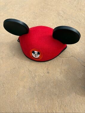 Disneyland Classic Red Mickey Ear Hat with Black Ears